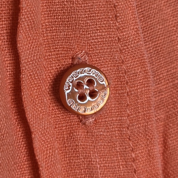 Weekend Max Mara Women's Coral Button-Up Top - Picture 5 of 6